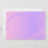 パープルピンクモダン誕生日招待状 招待状 (裏面)