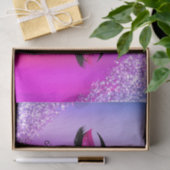 パープルピンクモノグラムグリッターまつモダン毛 薄葉紙 (ギフト)