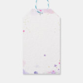 パープルピンクユニコーン誕生日サンキューギフトラベル ギフトタグ (裏面)