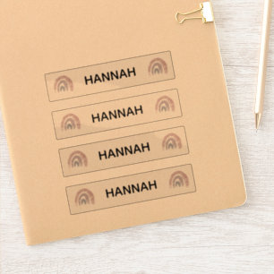 パープルピンクレインボーネーム澄んビニールステッカーデカール シール