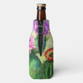 パープルピンクレッドサボテンクール絵画ボトル ボトルクーラー (ボトル裏面)