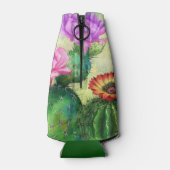 パープルピンクレッドサボテンクール絵画ボトル ボトルクーラー (裏面)