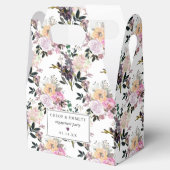 パープルピンクローズフローラ婚約パーティ フェイバーボックス (オープン)