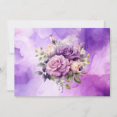 パープルピンクローズリハーサルディナー招待状 招待状 (裏面)