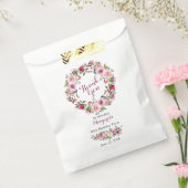 パープルピンクローズリース80誕生日サンキュー フェイバーバッグ (封をした状態)