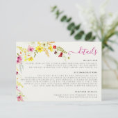 パープルピンクワイルドオーキッドフラワーズリース結婚ズ エンクロージャーカード (スタンド正面)