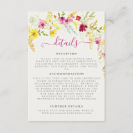 パープルピンクワイルドオーキッドフラワーズリース結婚ズ エンクロージャーカード