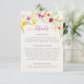 パープルピンクワイルドオーキッドフラワーズリース結婚ズ エンクロージャーカード (スタンド正面)