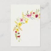 パープルピンクワイルドオーキッドフラワーズリース結婚ズ エンクロージャーカード (裏面)