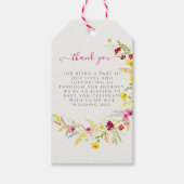 パープルピンクワイルドオーキッドフラワーズリース結婚ズ ギフトタグ (正面)