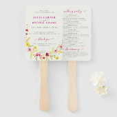 パープルピンクワイルドオーキッドフラワーズリース結婚ズ ハンドファン (正面&裏面)