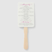 パープルピンクワイルドオーキッドフラワーズリース結婚ズ ハンドファン (裏面)