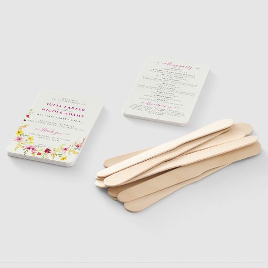 パープルピンクワイルドオーキッドフラワーズリース結婚ズ ハンドファン (組立なし)