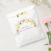 パープルピンクワイルドオーキッドフラワーズリース結婚ズ フェイバーバッグ (封をした状態)