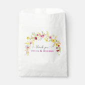 パープルピンクワイルドオーキッドフラワーズリース結婚ズ フェイバーバッグ (正面)