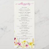 パープルピンクワイルドオーキッドフラワーズリース結婚ズ プログラム (裏面)