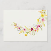 パープルピンクワイルドオーキッドフラワーズリース結婚ズ メニュー (裏面)