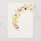 パープルピンクワイルドオーキッドフラワーズリース結婚ズ メニュー (裏面)