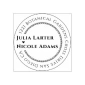 パープルピンクワイルドオーキッドフラワーズリース結婚ズ ラバースタンプ (インプリント)