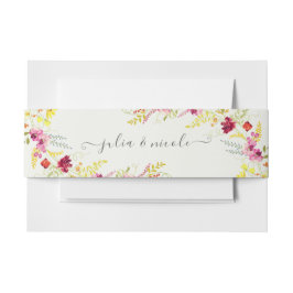 パープルピンクワイルドオーキッドフラワーズリース結婚ズ 招待状ベリーバンド