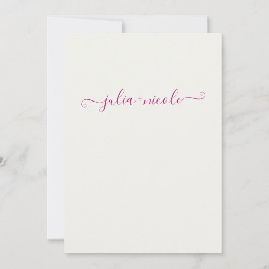 パープルピンクワイルドオーキッドフラワーズリース結婚ズ 招待状 (裏面)