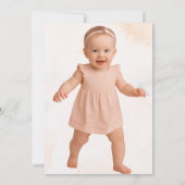 パープルピンクワイルドオーキッドフラワーズリース誕生日 招待状 (裏面)