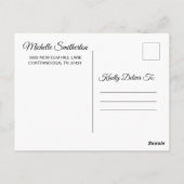 パープルピンクワイルドフラワーズ90誕生日ありがとうございました ポストカード (裏面)