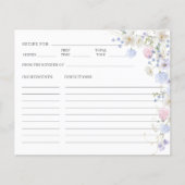 パープルピンクワイルドフラワーブライダルシャワーレシピ (正面)