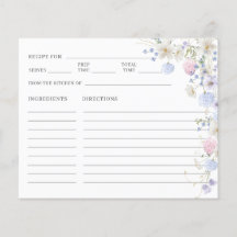 パープルピンクワイルドフラワーブライダルシャワーレシピ