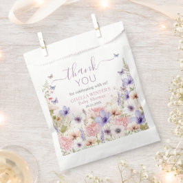 パープルピンクワイルドフラワー蝶ベビーイン開花 フェイバーバッグ