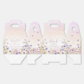 パープルピンクワイルドフラワー蝶ベビーイン開花 フェイバーボックス (見開き)