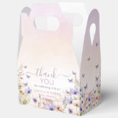 パープルピンクワイルドフラワー蝶ベビーイン開花 フェイバーボックス (見開き)