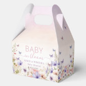 パープルピンクワイルドフラワー蝶ベビーイン開花 フェイバーボックス (裏面)