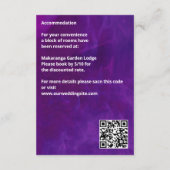 パープルピンクヴィンテージバラエレガントな結婚式 エンクロージャーカード (裏面)