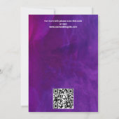 パープルピンクヴィンテージバラエレガントな結婚式 セーブザデート (裏面)