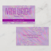 パープルピンク作家名刺 名刺 (正面/裏面)