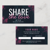 パープルピンク共有ザラブリファーカード 名刺 (正面/裏面)