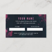 パープルピンク共有ザラブリファーカード 名刺 (裏面)