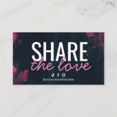 パープルピンク共有ザラブリファーカード 名刺 (正面)