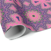 パープルピンク十字幾何学模様のギフトペーパー ラッピングペーパー (ロールコーナー)