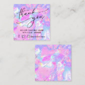 パープルピンク感謝していオペルYOU SQUARE名刺 スクエア名刺 (正面/裏面)