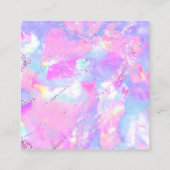 パープルピンク感謝していオペルYOU SQUARE名刺 スクエア名刺 (裏面)