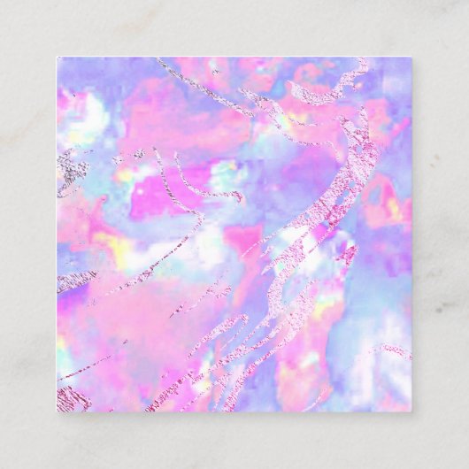 パープルピンク感謝していオペルYOU SQUARE名刺 スクエア名刺 (裏面)