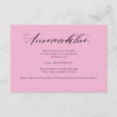 パープルピンク手書きアコモデーション エンクロージャーカード (正面)