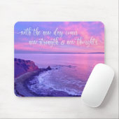 パープルピンク海サンセットフォト感動的引用文 マウスパッド (マウス)