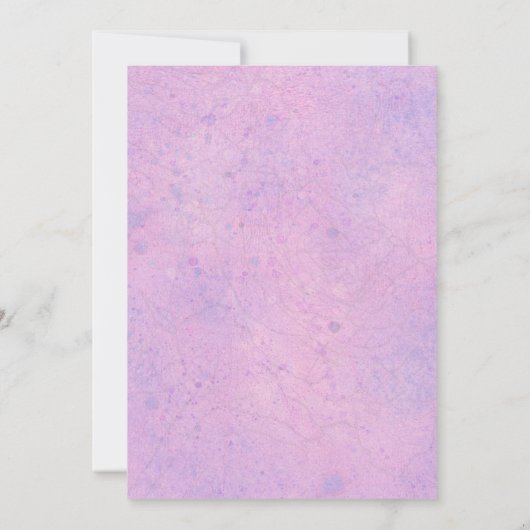 パープルピンク牡丹バラフローラスウィート16パーティー 招待状 (裏面)