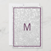 パープルピンク白グリッター星雲の卒業パーティー 招待状 (裏面)