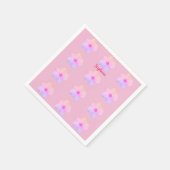 パープルピンク結婚フローラブライダルシャワー誕生日 スタンダードカクテルナプキン (角)