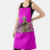 パープルピンク絞り染めメルカット エプロン (インサイチュ)