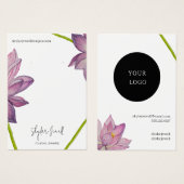 パープルピンク緑フローライヤリングディスプレイカード (正面&裏面)